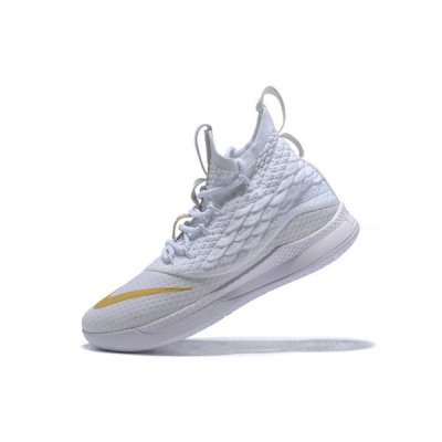 Nike Erkek Lebron 15.5 Beyaz / Metal Altın Basketbol Ayakkabısı Türkiye - VKINCCG7